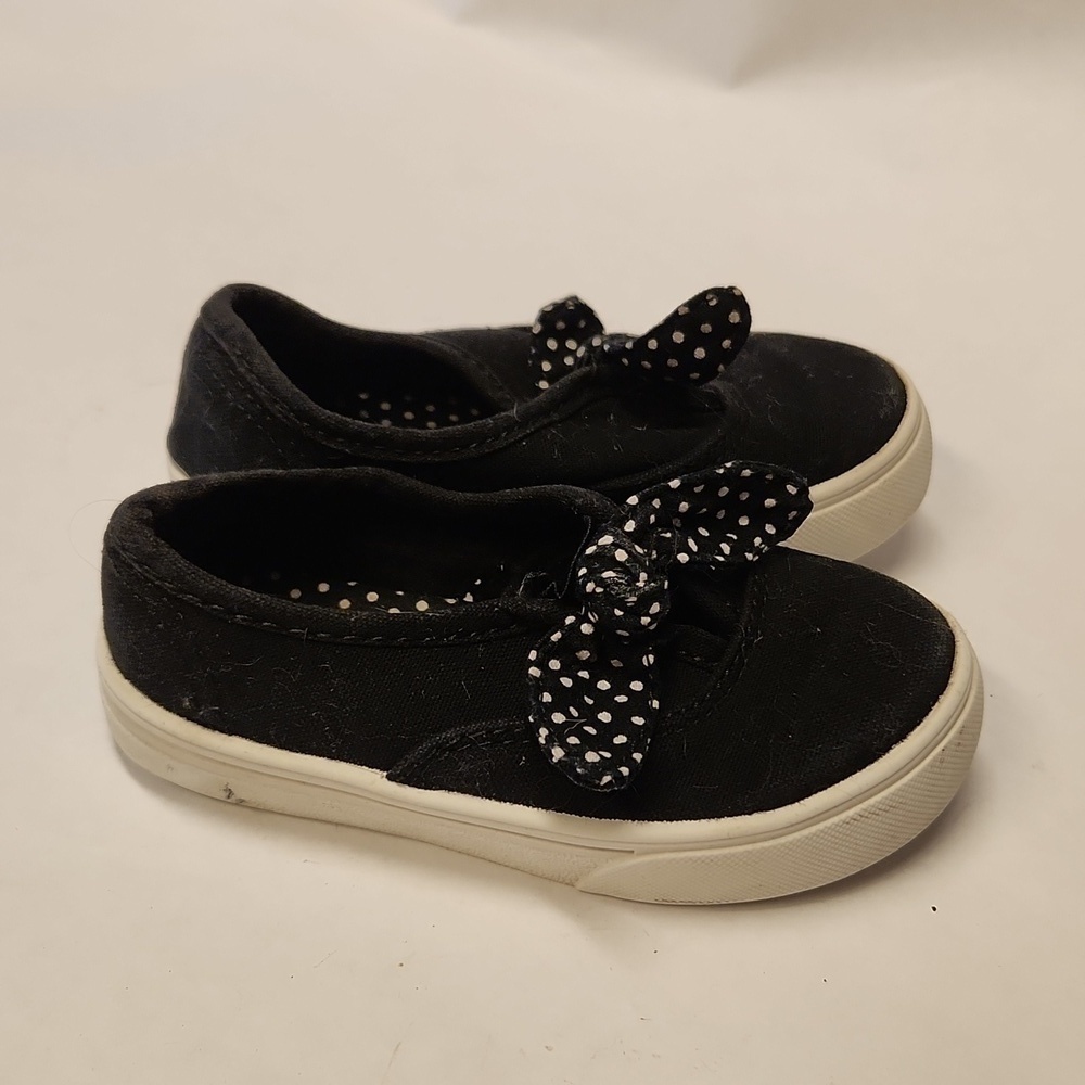 Wonder Nation Girls Shoes size 7 slip on Sneakers Bows